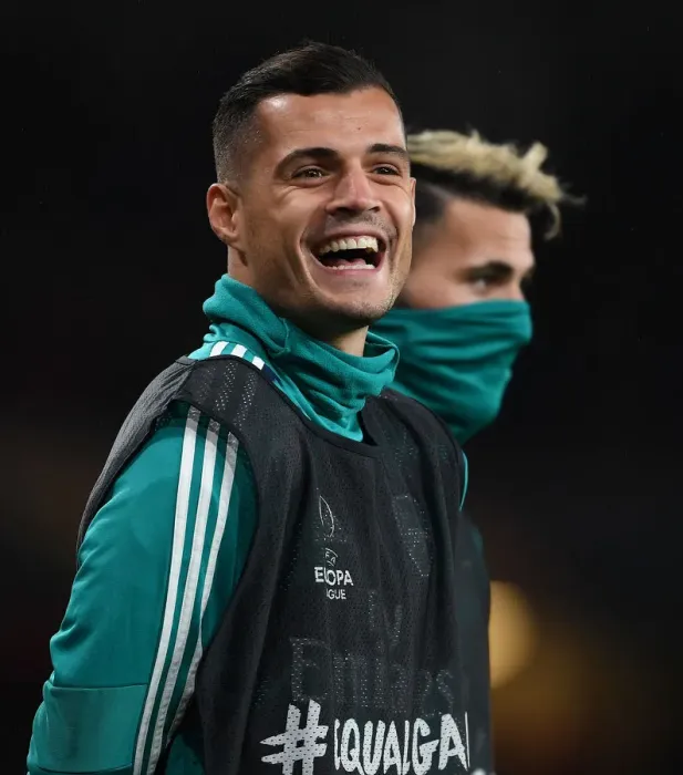Framed Print : Granit Xhaka Substitution: Arsenal vs Standard Liege, Europa League 2019-20 Framed Print : Granit Xhaka Substitution: Arsenal vs Standard Liege, Europa League 2019-20