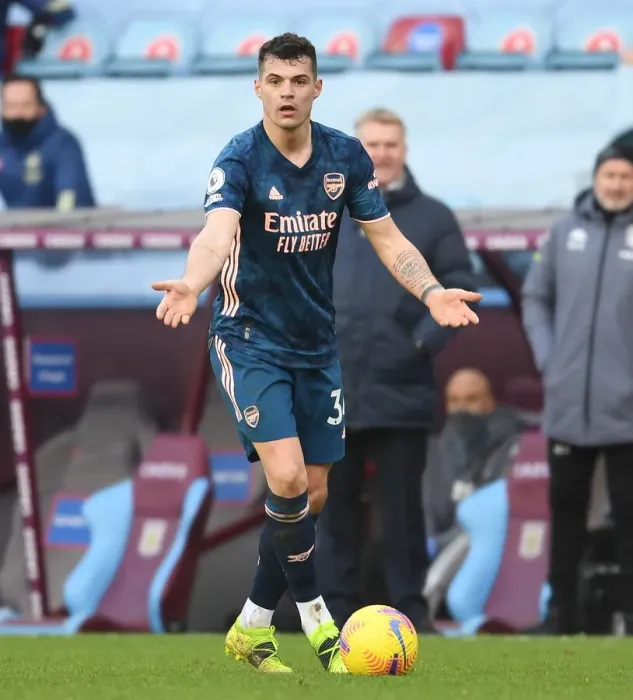 Framed Print : Granit Xhaka: Empty Villa Park Showdown - Arsenal vs. Aston Villa, Premier League 2021 Framed Print : Granit Xhaka: Empty Villa Park Showdown - Arsenal vs. Aston Villa, Premier League 2021