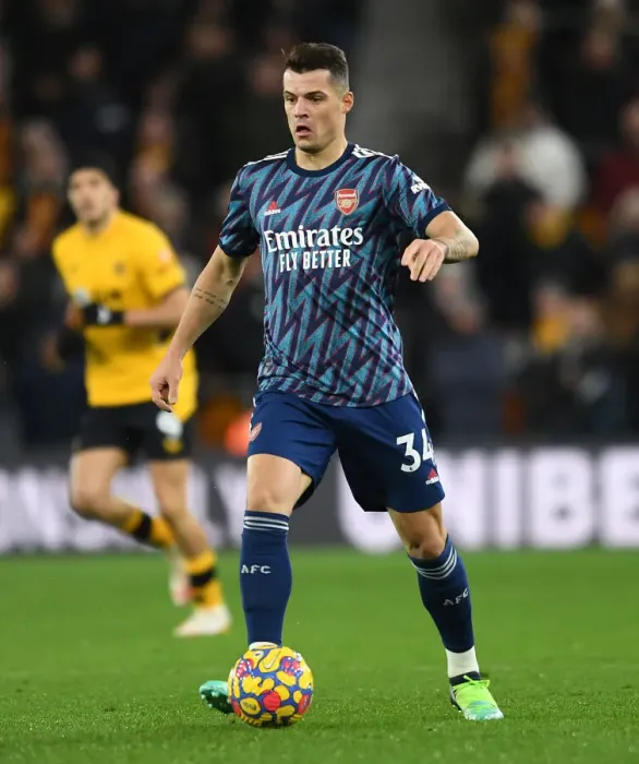 Framed Print : Granit Xhaka's Brilliant Midfield Performance: Arsenal Triumph Over Wolverhampton Wanderers Framed Print : Granit Xhaka's Brilliant Midfield Performance: Arsenal Triumph Over Wolverhampton Wanderers