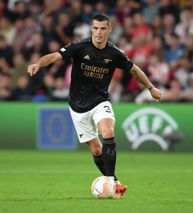 Framed Print : Granit Xhaka's Commanding Midfield Display: Arsenal's Europa League Victory over PSV Eindhoven Framed Print : Granit Xhaka's Commanding Midfield Display: Arsenal's Europa League Victory over PSV Eindhoven