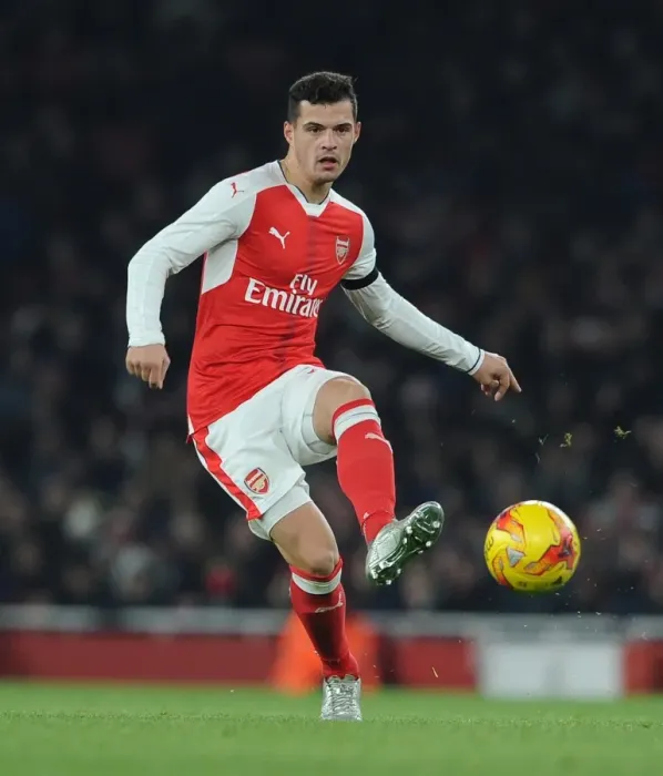 Framed Print : Granit Xhaka's Disappointing Performance: Arsenal 0-2 Southampton in EFL Cup Quarterfinals, Emirates Stadium (November 2016)