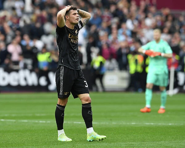 Granit Xhaka's Disappointment: Arsenal's Struggle Against West Ham United in the Premier League (April 2023)