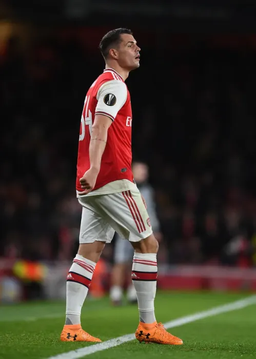Framed Print : Granit Xhaka's Europa League Showdown: Arsenal vs. Eintracht Frankfurt Framed Print : Granit Xhaka's Europa League Showdown: Arsenal vs. Eintracht Frankfurt