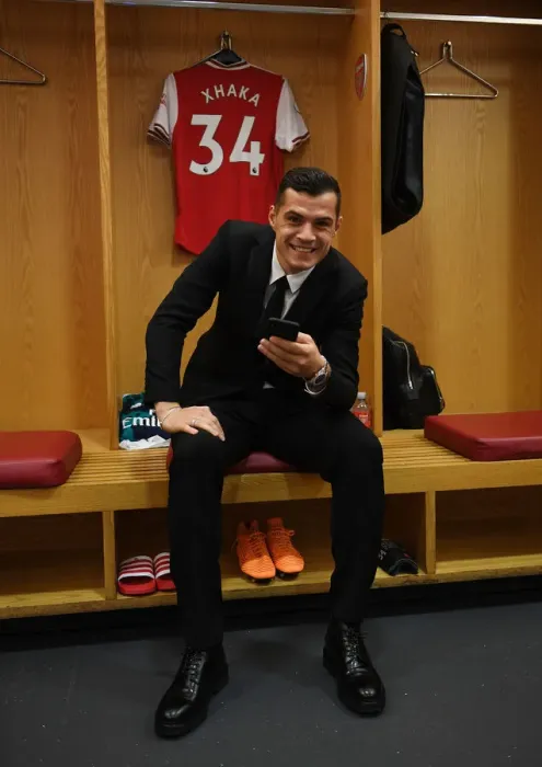 Framed Print : Granit Xhaka's Focus: Unveiling Arsenal Star's Pre-Match Routine at Emirates Stadium (Arsenal vs Crystal Palace, Premier League 2019-20) Framed Print : Granit Xhaka's Focus: Unveiling Arsenal Star's Pre-Match Routine at Emirates Stadium (Arsenal vs Crystal Palace, Premier League 2019-20)