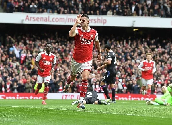 Granit Xhaka's Hat-Trick: Arsenal Crushes Crystal Palace in Premier League Showdown (2022-23)