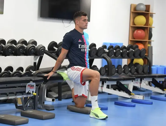 Framed Print : Granit Xhaka's Intensive Training: Arsenal FC Prepares for AC Milan Showdown at Dubai Super Cup, 2022 Framed Print : Granit Xhaka's Intensive Training: Arsenal FC Prepares for AC Milan Showdown at Dubai Super Cup, 2022