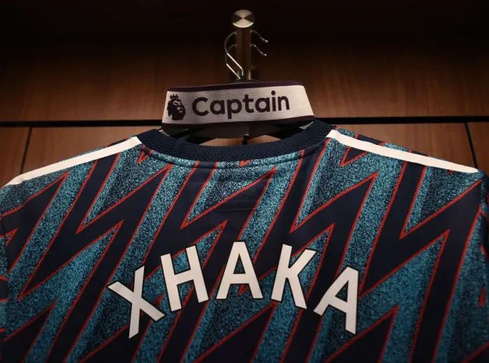 Framed Print : Granit Xhaka's Pre-Match Ritual: Arsenal Captain in the Changing Room Before Brentford Clash (2021-22) Framed Print : Granit Xhaka's Pre-Match Ritual: Arsenal Captain in the Changing Room Before Brentford Clash (2021-22)