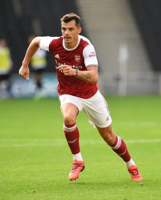 Framed Print : Granit Xhaka's Pre-Season Dominance: Arsenal's Victory over MK Dons (2020-21) Framed Print : Granit Xhaka's Pre-Season Dominance: Arsenal's Victory over MK Dons (2020-21)
