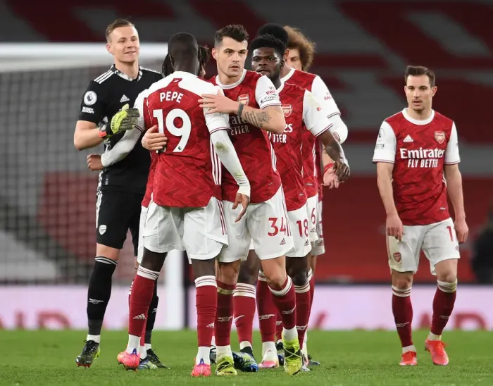 Framed Print : Granit Xhaka's Reaction: Arsenal vs. Tottenham Hotspur, Premier League 2020-21 Framed Print : Granit Xhaka's Reaction: Arsenal vs. Tottenham Hotspur, Premier League 2020-21