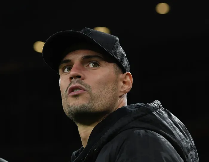 Framed Print : Granit Xhaka's Stellar Midfield Display: Arsenal's Europa League Triumph over FC Zurich (2022-23)