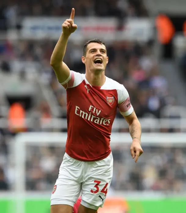 Framed Print : Granit Xhaka's Stunner: Arsenal's Game-Winning Goal vs. Newcastle United (2018-19)