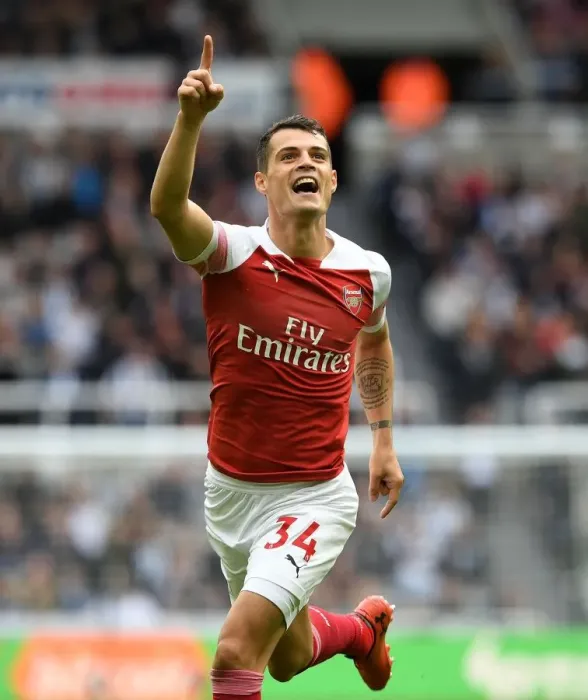 Framed Print : Granit Xhaka's Stunner: Arsenal's Game-Winning Goal vs. Newcastle United (2018-19) Framed Print : Granit Xhaka's Stunner: Arsenal's Game-Winning Goal vs. Newcastle United (2018-19)