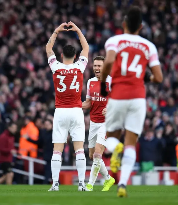 Framed Print : Granit Xhaka's Thrilling Goal: Arsenal's Victory Over Manchester United, Premier League 2018-19 Framed Print : Granit Xhaka's Thrilling Goal: Arsenal's Victory Over Manchester United, Premier League 2018-19