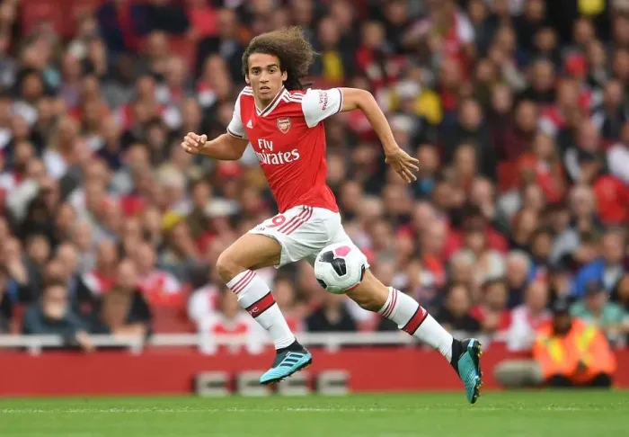 Framed Print : Guendouzi in Action: Arsenal vs. Aston Villa, Premier League 2019-20