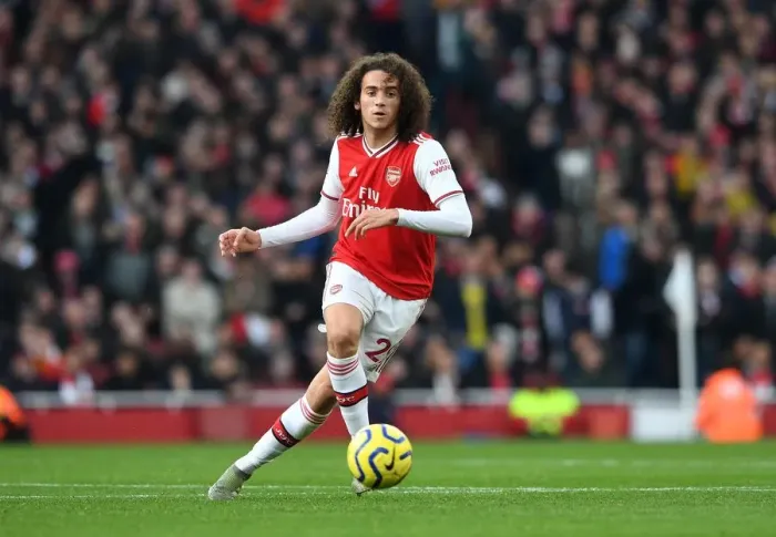 Framed Print : Guendouzi in Action: Arsenal vs. Chelsea, Premier League 2019-2020, Emirates Stadium