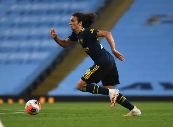 Arsenal FC Print: Guendouzi in Action vs Manchester City 2019-20