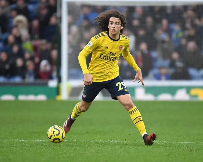Framed Print : Guendouzi in Action: Burnley vs Arsenal, Premier League 2019-20