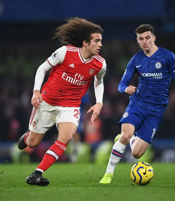 Framed Print : Guendouzi in Action: Chelsea vs. Arsenal, Premier League 2019-20