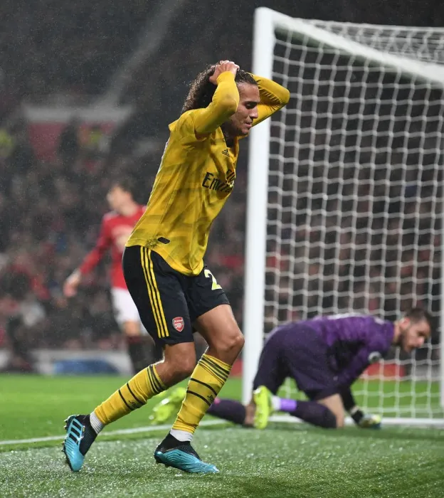 Framed Print : Guendouzi at Old Trafford: A Premier League Battle - Manchester United vs. Arsenal 2019-20