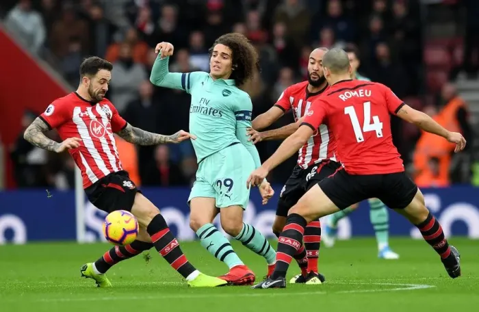 Framed Print : Guendouzi Under Pressure: Southampton vs. Arsenal, Premier League 2018-19 Framed Print : Guendouzi Under Pressure: Southampton vs. Arsenal, Premier League 2018-19