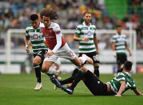 Guendouzi Tripped by Pinto in Sporting vs. Arsenal Europa League Clash