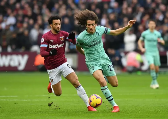 Framed Print : Guendouzi vs. Anderson: A Premier League Battle at London Stadium Framed Print : Guendouzi vs. Anderson: A Premier League Battle at London Stadium