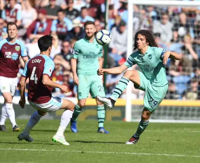 Framed Print : Guendouzi vs Cork: Burnley vs Arsenal, Premier League Clash (2018-19) Framed Print : Guendouzi vs Cork: Burnley vs Arsenal, Premier League Clash (2018-19)