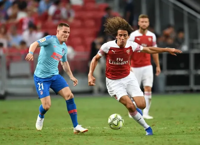 Framed Print : Guendouzi vs. Gameiro: Clash between Arsenal's Young Gun and Atletico Madrid's Striker in International Champions Cup 2018 Framed Print : Guendouzi vs. Gameiro: Clash between Arsenal's Young Gun and Atletico Madrid's Striker in International Champions Cup 2018