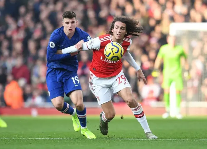 Framed Print : Guendouzi vs. Mount: A Premier League Battle at the Emirates Framed Print : Guendouzi vs. Mount: A Premier League Battle at the Emirates