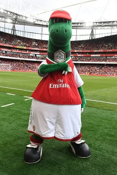 Gunnersaurus: Arsenal's Iconic Mascot at the Emirates Cup Match against Sevilla FC