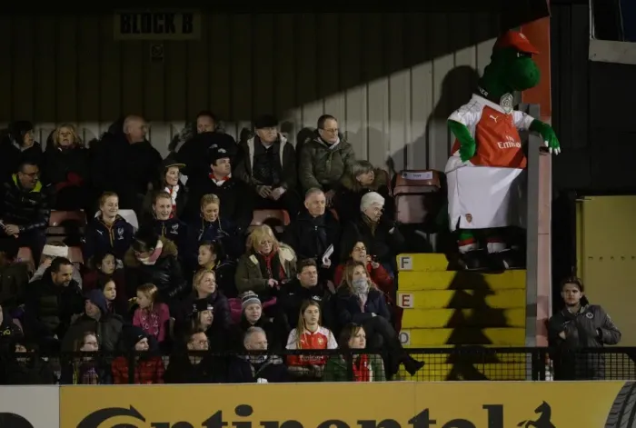 Framed Print : Gunnersaurus Roars at Arsenal Women's WSL Match vs. Reading (March 2016) Framed Print : Gunnersaurus Roars at Arsenal Women's WSL Match vs. Reading (March 2016)