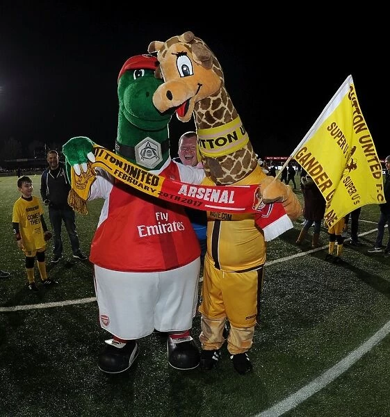 Gunnersaurus vs. Jenny the Giraffe: A FA Cup Fifth Round Mascot Showdown