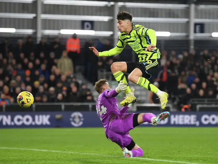 Framed Print : Havertz Hat-Trick: Arsenal's Triumph Over Luton Town in the 2023-24 Premier League