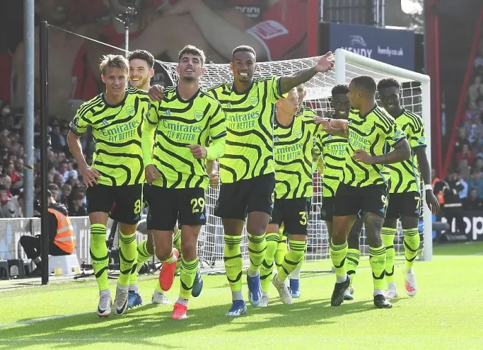 Framed Print : Havertz Scores Decisive Penalty: Arsenal Claims Victory Over AFC Bournemouth in 2023-24 Premier League