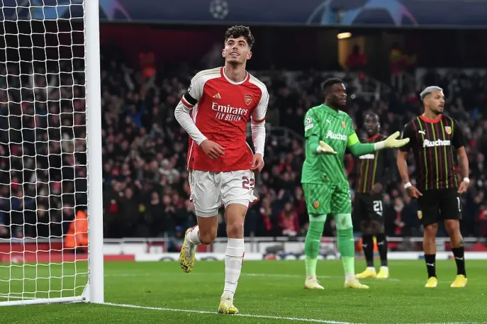 Framed Print : Havertz Scores First Arsenal Goal: Arsenal FC vs. RC Lens, UEFA Champions League 2023 / 24