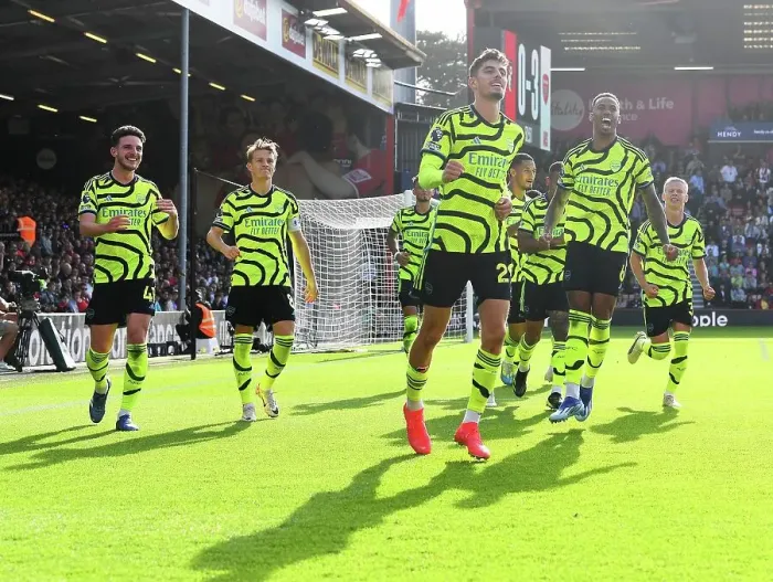 Framed Print : Havertz Scores Penalty: Arsenal's Victory over AFC Bournemouth (2023-24)