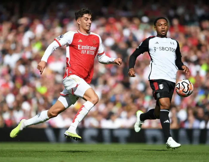 Framed Print : Havertz Shines: Arsenal Secures Premier League Win Against Fulham (2023-24)