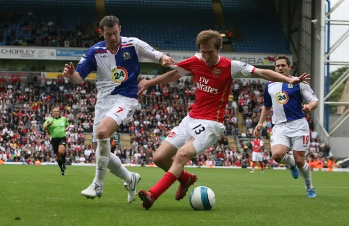Framed Print : Head-to-Head: Hleb vs. Emerton in the 1:1 Battle at Ewood Park, Arsenal vs. Blackburn Rovers, 2007-08 Premier League Framed Print : Head-to-Head: Hleb vs. Emerton in the 1:1 Battle at Ewood Park, Arsenal vs. Blackburn Rovers, 2007-08 Premier League