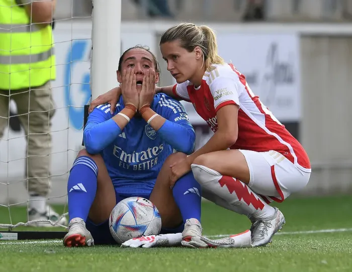 Framed Print : Heartbreaking Penalty Shootout: Arsenal Women's UEFA Champions League Defeat to Paris FC (2023-24)