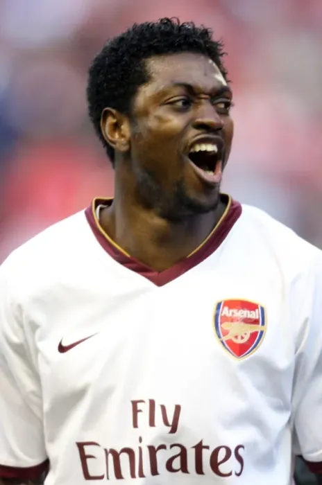 Framed Print : Heartbreaking Performance: Liverpool's 4-2 Victory Over Arsenal in the UEFA Champions League Quarterfinals (Emmanuel Adebayor)