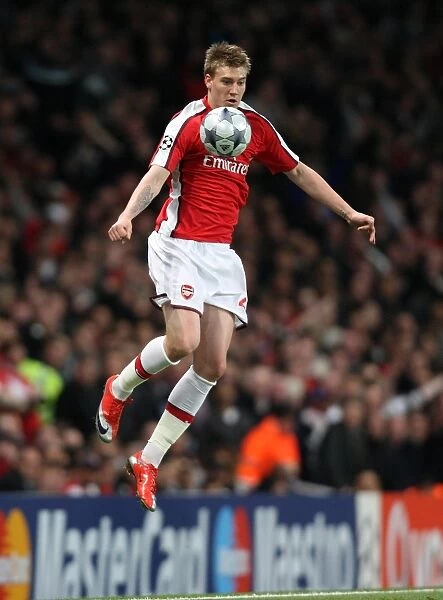 Heartbreaking Semi-Final: Nicklas Bendtner's Struggle in Arsenal's 3-1 Defeat to Manchester United in the UEFA Champions League, 2009