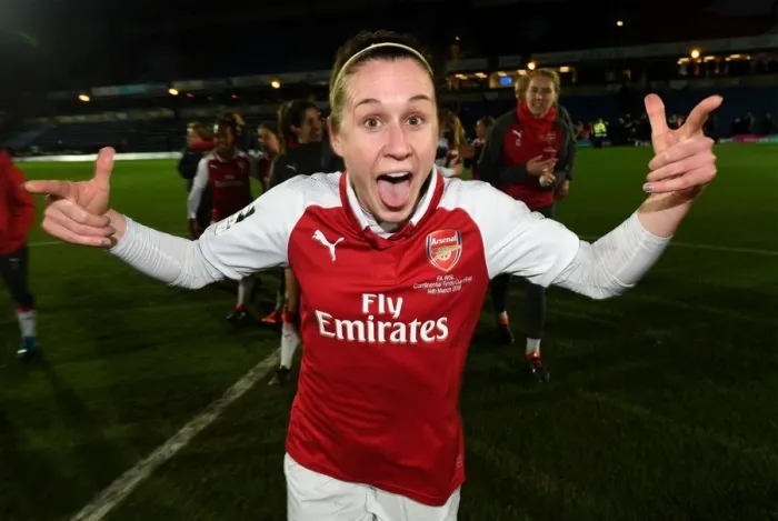 Framed Print : Heather O'Reilly Celebrates Arsenal Women's Continental Cup Victory over Manchester City Ladies Framed Print : Heather O'Reilly Celebrates Arsenal Women's Continental Cup Victory over Manchester City Ladies