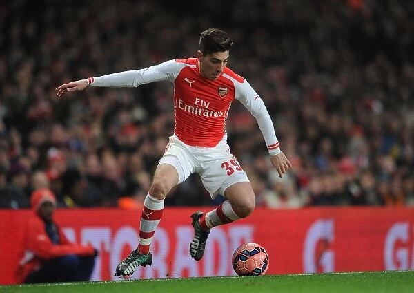 Hector Bellerin in Action for Arsenal against Hull City - FA Cup 2014-15