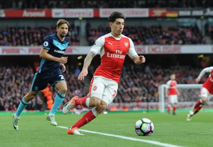Framed Print : Hector Bellerin in Action: Arsenal vs. Middlesbrough, Premier League 2016-17 Framed Print : Hector Bellerin in Action: Arsenal vs. Middlesbrough, Premier League 2016-17