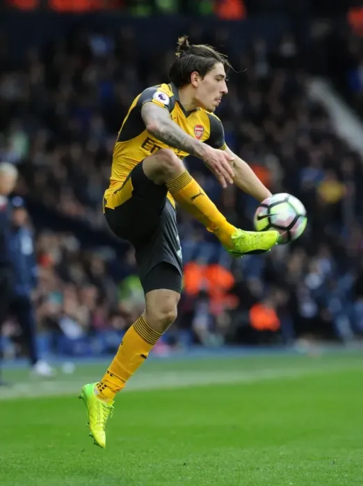 Framed Print : Hector Bellerin in Action: Arsenal vs. West Bromwich Albion, Premier League 2016-17