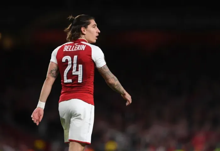 Framed Print : Hector Bellerin in Action: Arsenal vs. 1. FC Koeln, Europa League 2017-18