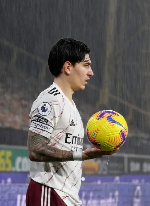 Framed Print : Hector Bellerin in Action: Arsenal vs. Wolverhampton Wanderers, Premier League 2020-21