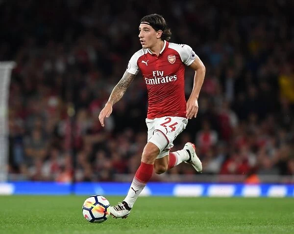 Hector Bellerin in Action: Arsenal vs Leicester City, Premier League 2017-18
