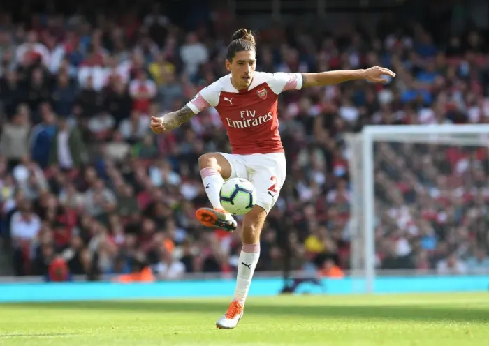 Framed Print : Hector Bellerin in Action: Arsenal vs West Ham United, Premier League 2018-19