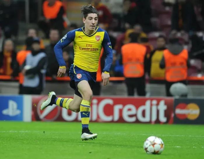 Framed Print : Hector Bellerin in Action: Galatasaray vs. Arsenal, UEFA Champions League, Istanbul, 2014